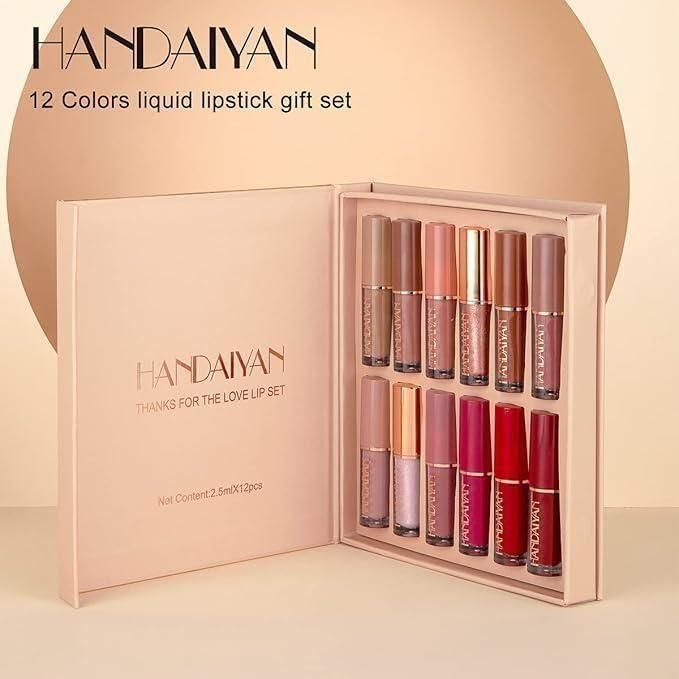 Velvet Matte Liquid Lipstick Set 12Pcs4.8⭐️⭐️⭐️⭐️⭐️ (3k) rating