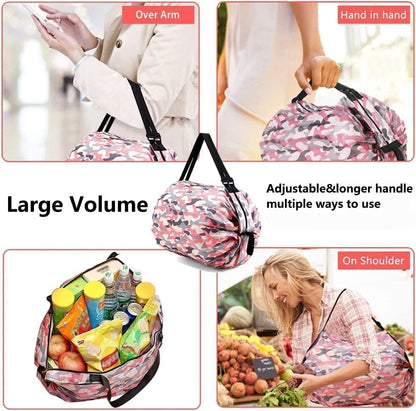Two Pieces Foldable Shopping Bag 4.8⭐️⭐️⭐️⭐️⭐️ (983) rating